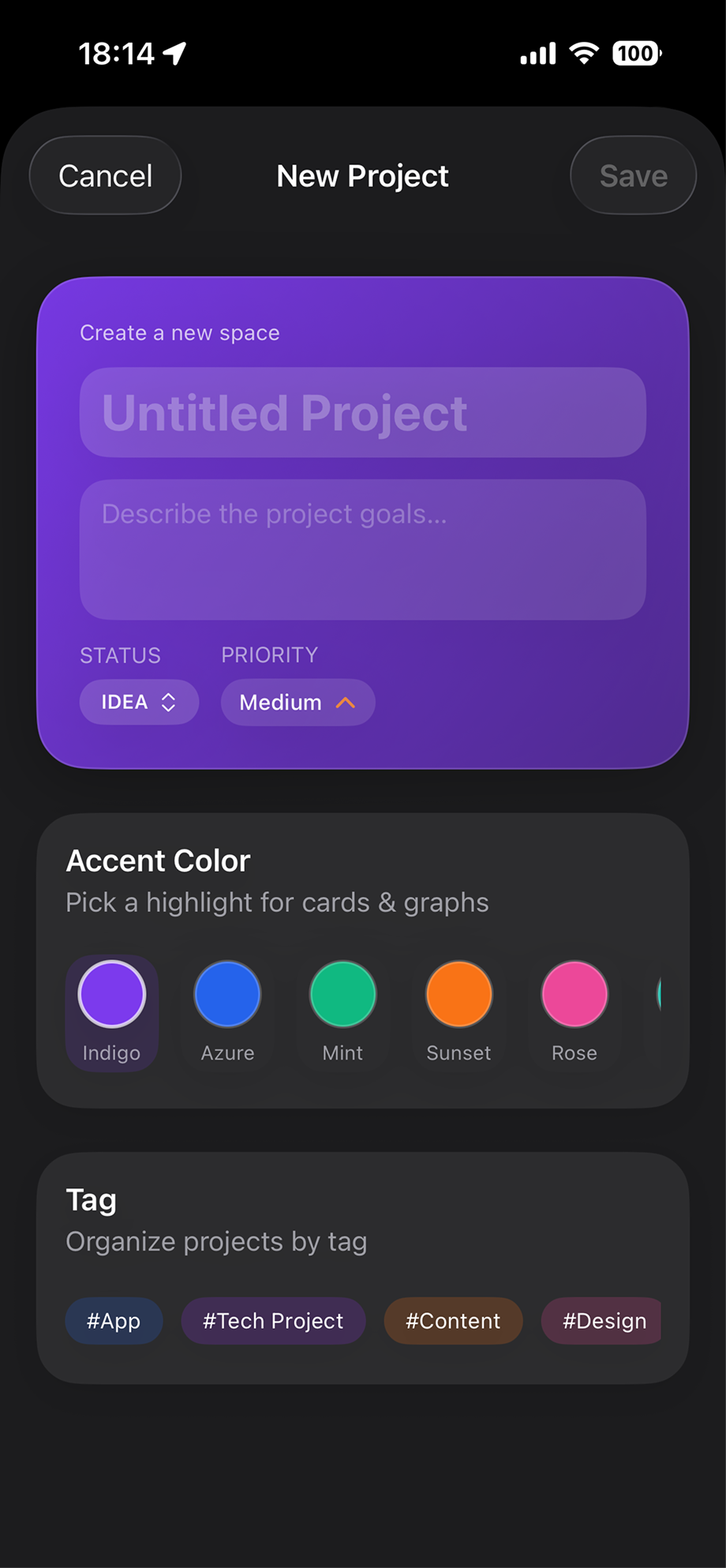 Create projects effortlessly